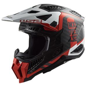 Casco de motocross LS2 MX703 C X-Force Victory negro-rojo-blanco