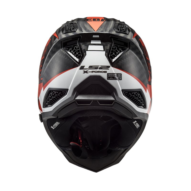 Casco de motocross LS2 MX703 C X-Force Victory negro-rojo-blanco