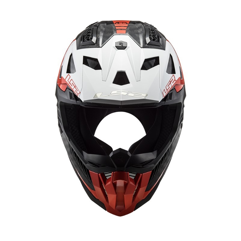 Casco de motocross LS2 MX703 C X-Force Victory negro-rojo-blanco