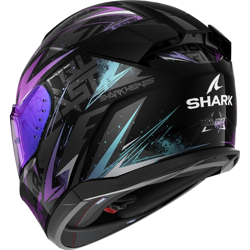 Integrální přilba na motorku SHARK D-SKWAL 3 Blast-R černo-šedo-fialová