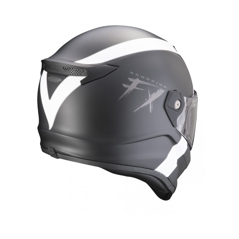 Casco de moto SCORPION COVERT FX GALLUS blanco y negro