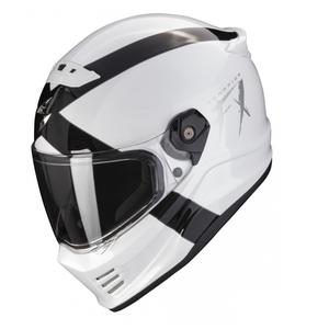 Casco de moto SCORPION COVERT FX GALLUS blanco-negro