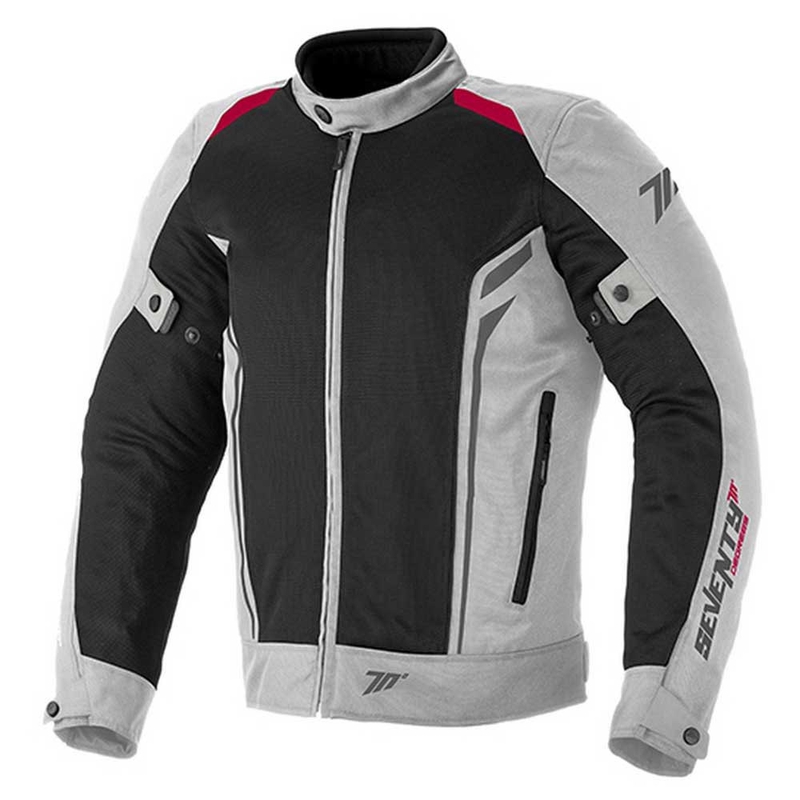 Chaqueta de moto SETENTA GRADOS SD-JT32 negro-gris-rojo