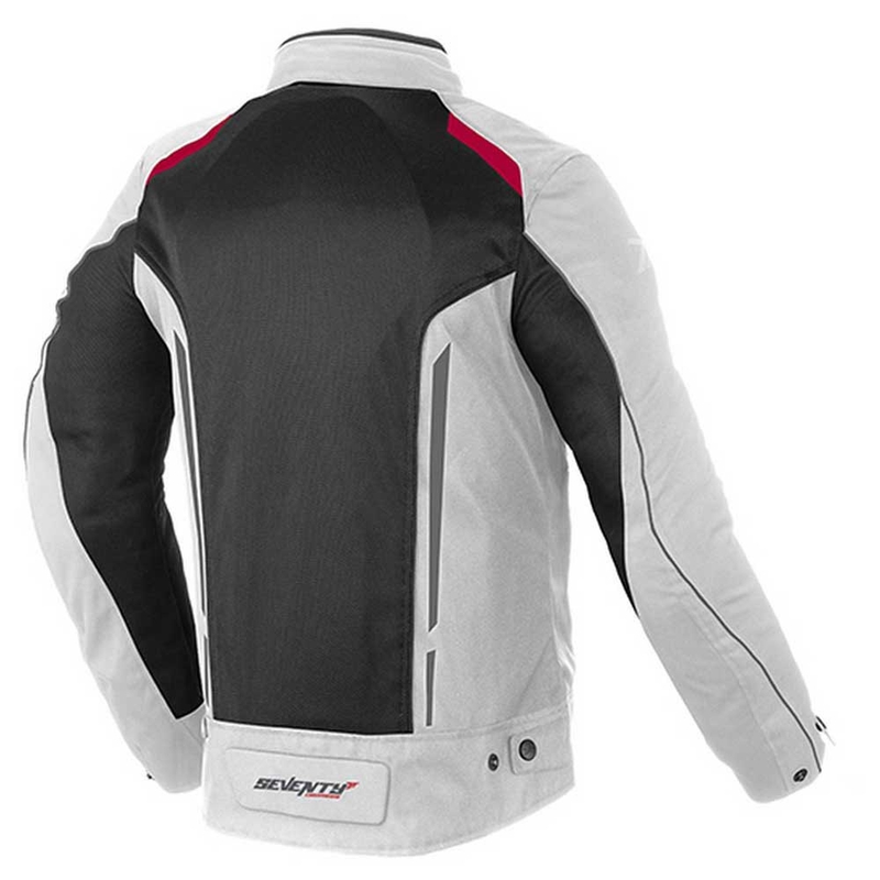 Chaqueta de moto SETENTA GRADOS SD-JT32 negro-gris-rojo