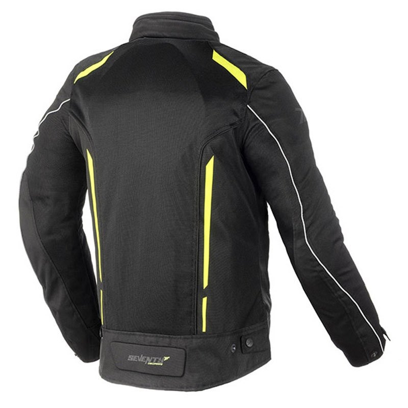 Chaqueta de moto SETENTA GRADOS SD-JT32 negro-amarillo fluo