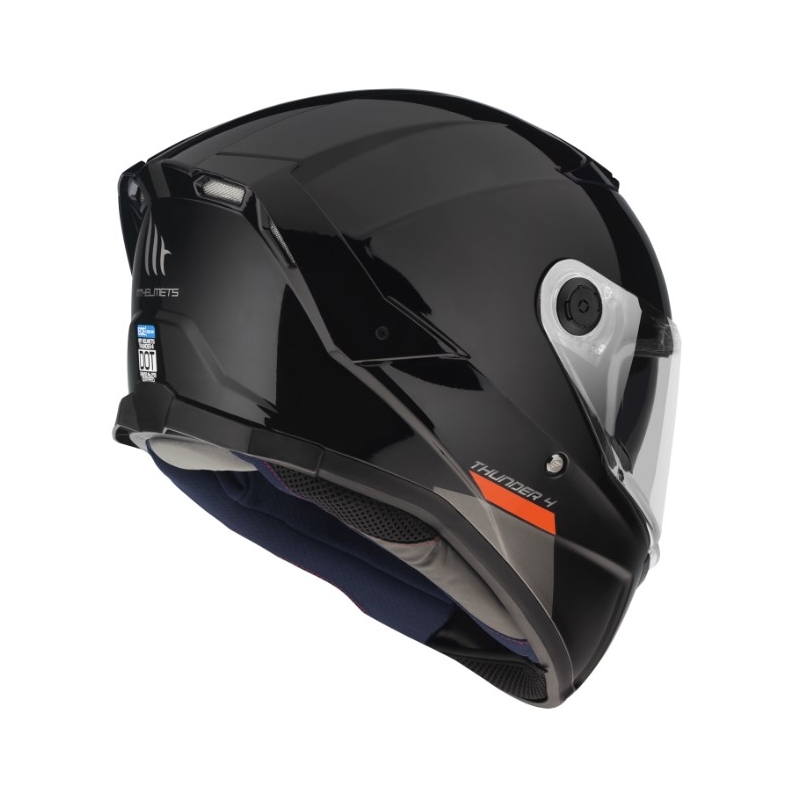 Casco integral de moto MT FF118SV Thunder 4 SV negro brillante