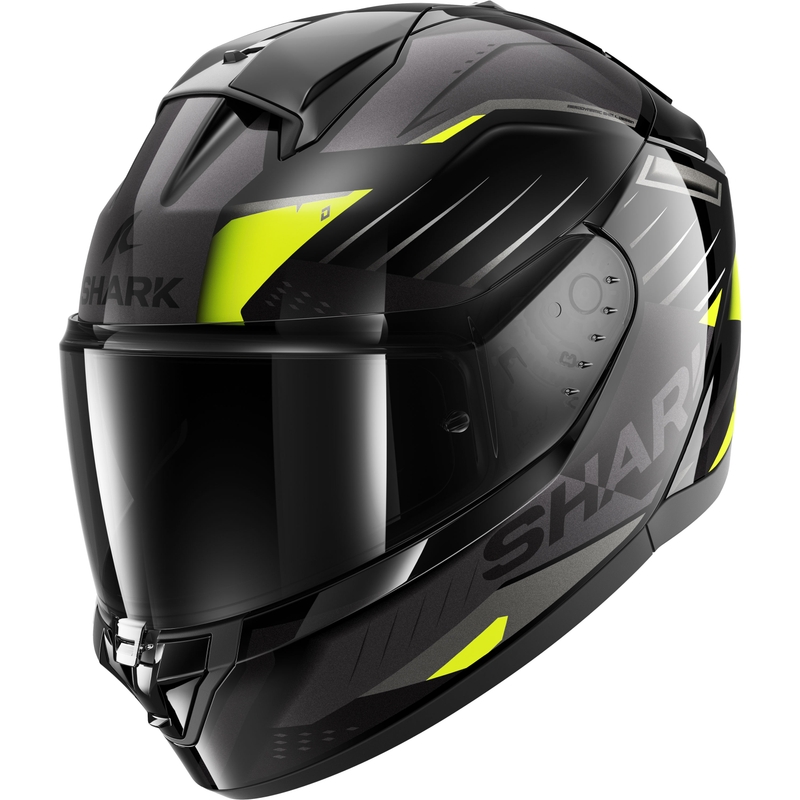 Casco integral de moto SHARK RIDILL 2 BERSEK negro-gris-amarillo fluo