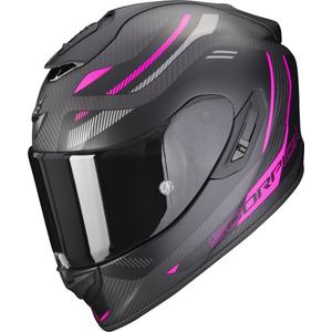 Casco de moto integral Scorpion EXO-1400 EVO Carbon Air Kydra negro-rosa