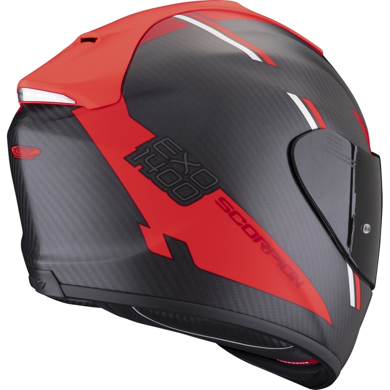 Casco integral Scorpion EXO-1400 EVO Carbon Air Kendal negro-rojo