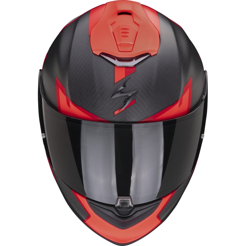 Casco integral Scorpion EXO-1400 EVO Carbon Air Kendal negro-rojo