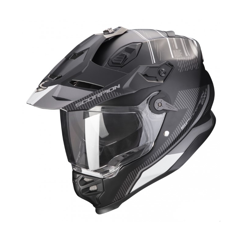 Casco de moto enduro SCORPION ADF-9000 AIR Desert negro-plata liquidación