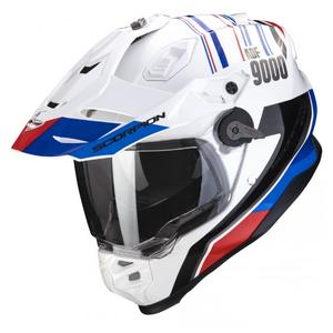 Casco moto enduro SCORPION ADF-9000 AIR Desert blanco-azul-rojo