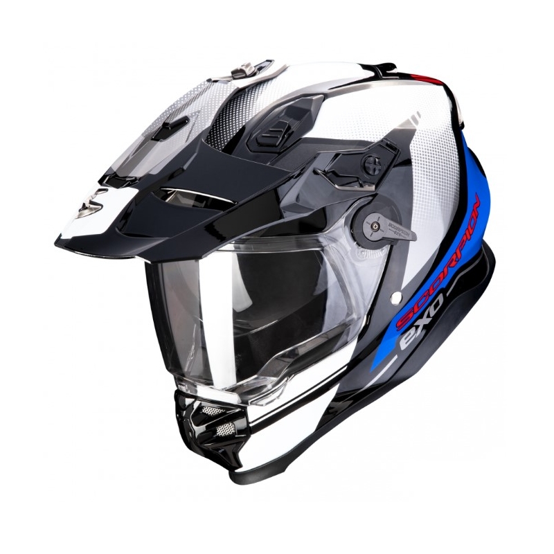 Casco de moto enduro SCORPION ADF-9000 AIR Trail negro-azul-blanco liquidación