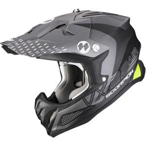 Casco de motocross Scorpion VX-22 Air Ares negro-plata mate