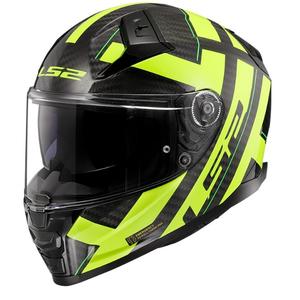 Casco integral de moto LS2 FF811 Vector II C Strong negro-amarillo fluorescente