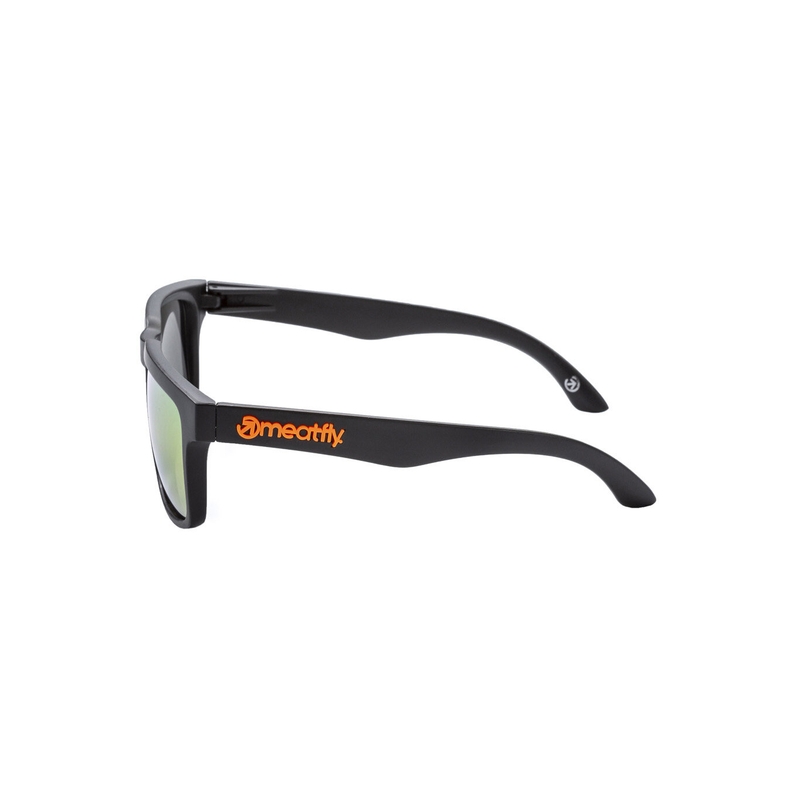 Gafas de sol Meatfly Memphis negras y naranjas