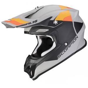 Casco de motocross Scorpion VX-16 EVO AIR SPECRUM negro-gris-naranja