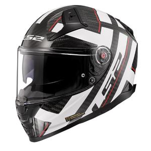 Casco integral de moto LS2 FF811 Vector II C Strong blanco y negro