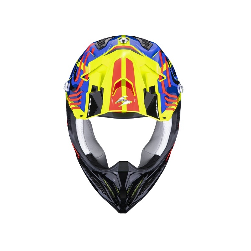 Casco de motocross Scorpion VX-22 Air Neox negro-rojo-azul-amarillo fluo