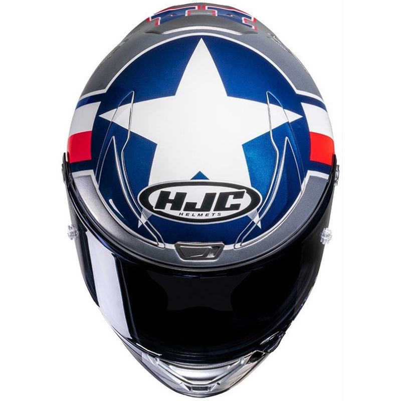 Casco integral de moto HJC RPHA 1 Ben Spies Silverstar MC21 rojo-azul-blanco-plata