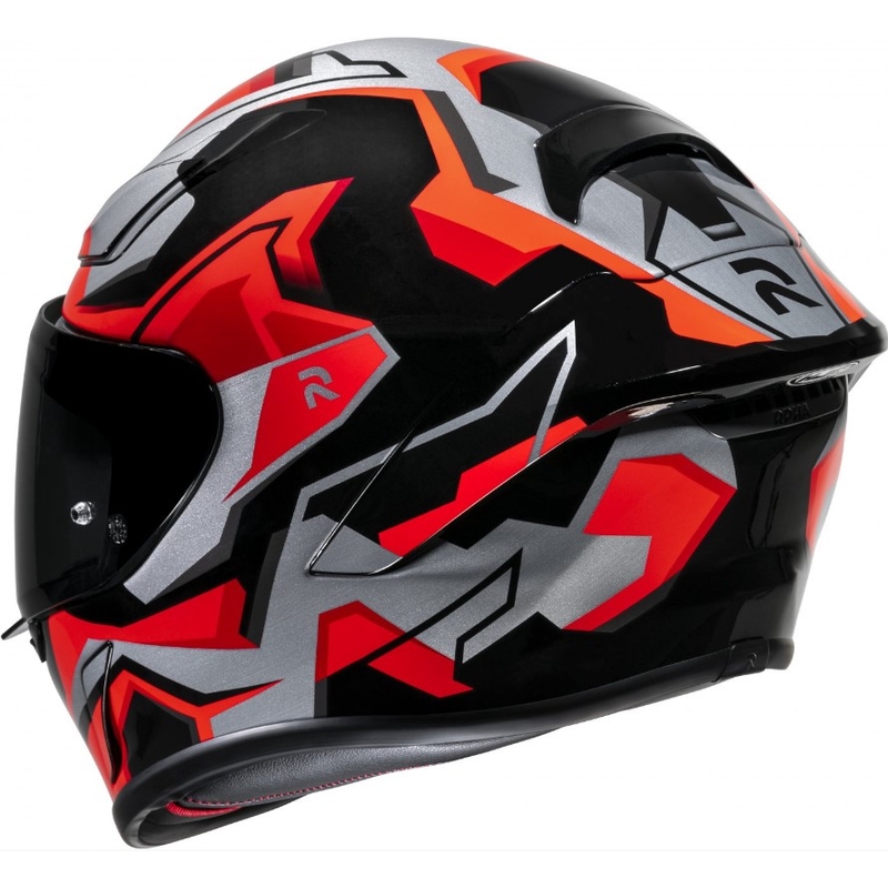 Casco integral de moto HJC RPHA 1 Nomaro MC1 negro-plata-rojo