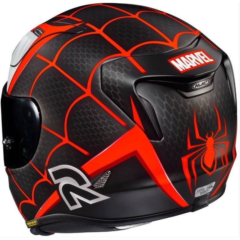 Casco integral de moto HJC RPHA 11 MILES MORALES MC1SF negro-blanco-rojo