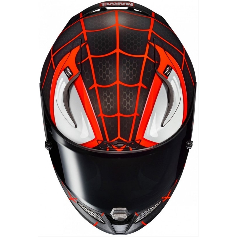 Casco integral de moto HJC RPHA 11 MILES MORALES MC1SF negro-blanco-rojo