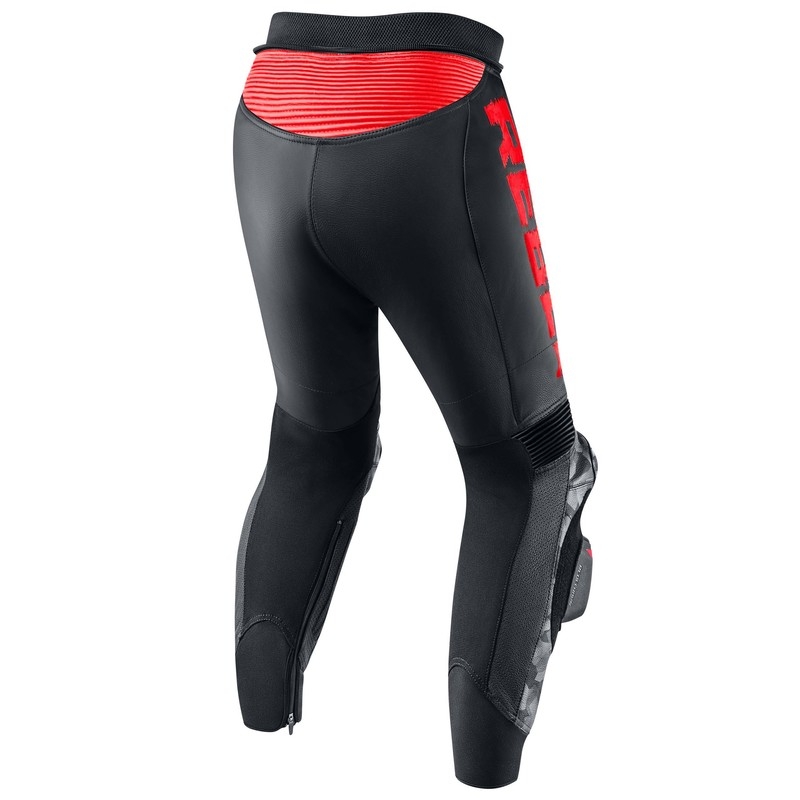 Pantalón de moto Rebelhorn Rebel Negro-Rojo Flúo liquidación