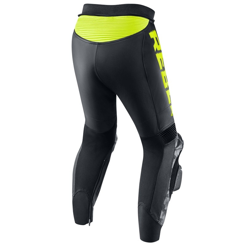 Pantalones de moto Rebelhorn Rebel negro-amarillo fluo liquidación