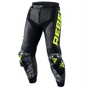 Pantalones de moto Rebelhorn Rebel negro-amarillo fluo liquidación
