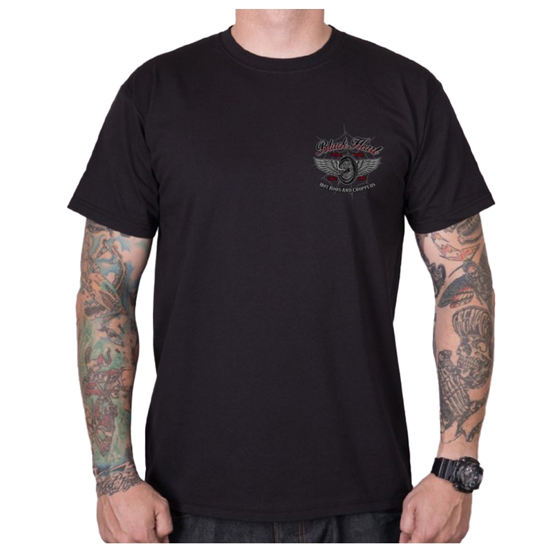 Camiseta hombre Black Heart Red Baron Chopper