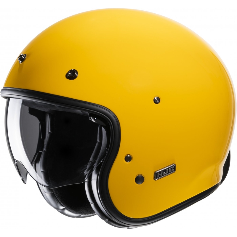 Casco de moto abierto HJC V31 Solid amarillo