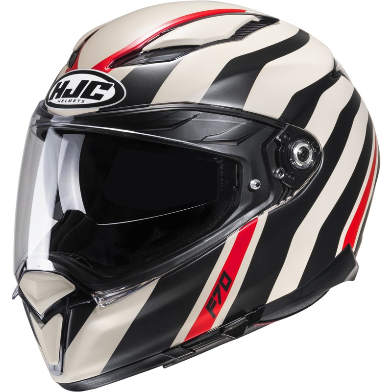 Casco integral de moto HJC F70 Galla MC9SF negro-rojo-beige liquidación