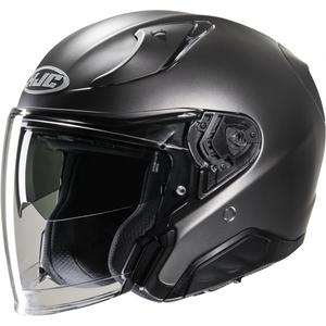Casco de moto abierto HJC RPHA 31 Solid semi flat titanium
