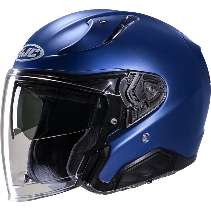 Casco de moto abierto HJC RPHA 31 Solid semi plano azul metalizado