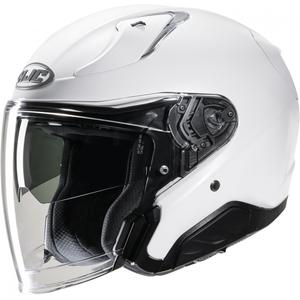 Casco de moto abierto HJC RPHA 31 Solid blanco perla