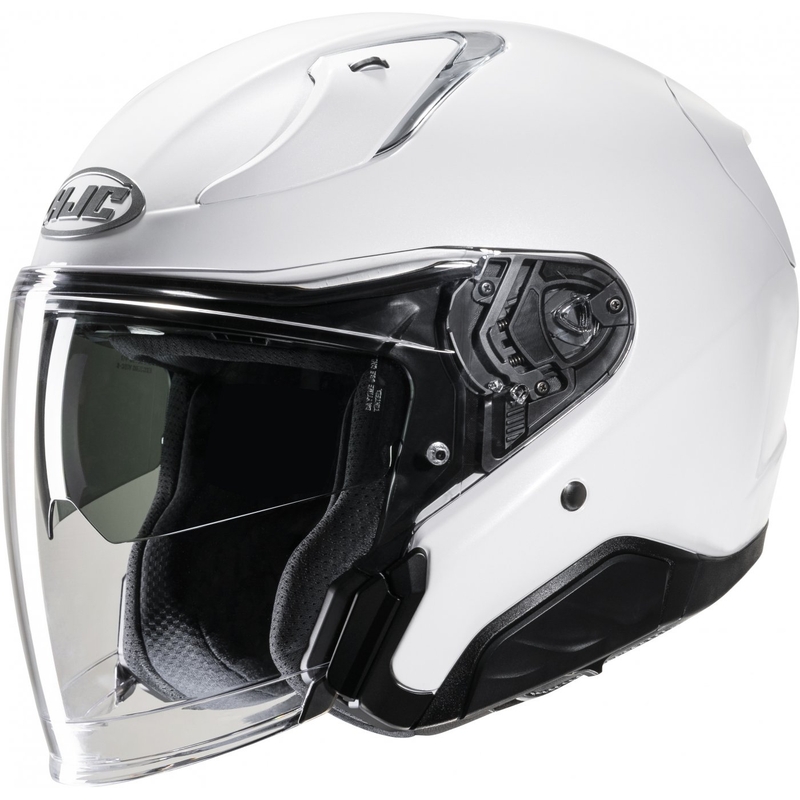 Casco de moto abierto HJC RPHA 31 Solid blanco perla
