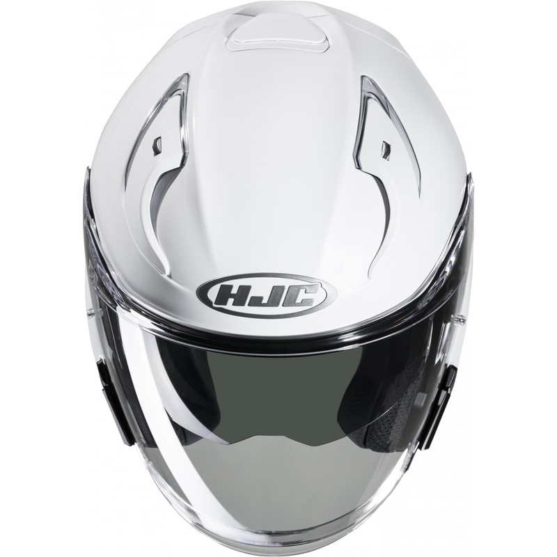 Casco de moto abierto HJC RPHA 31 Solid blanco perla