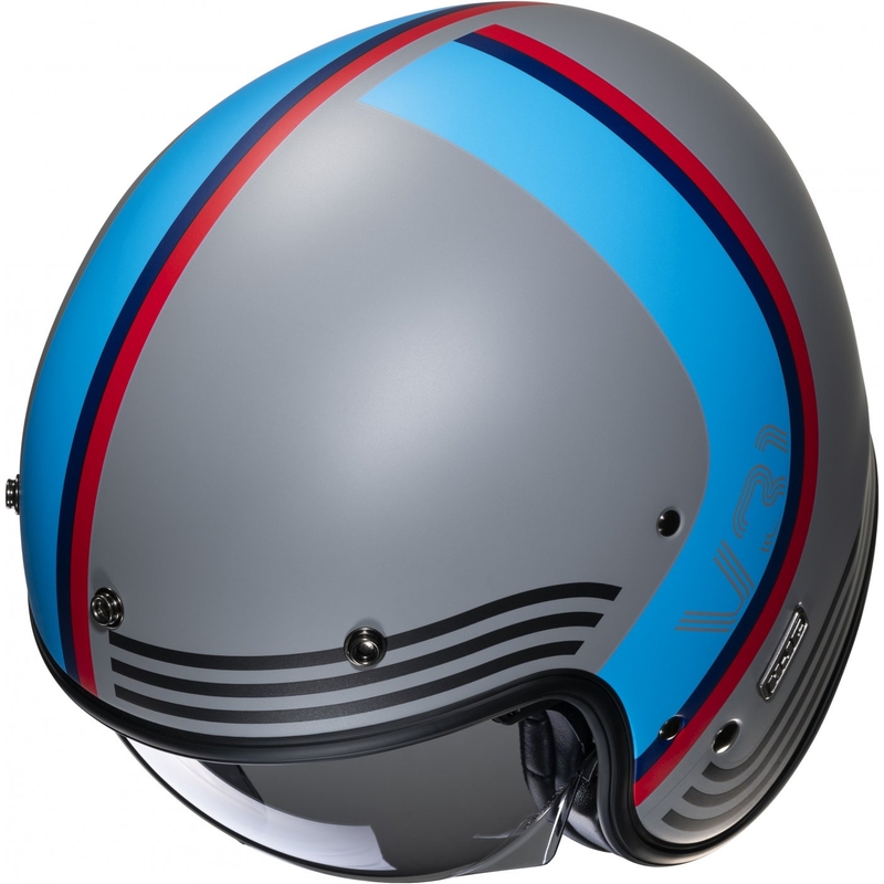 Casco de moto abierto HJC V31 Byron MC21SF rojo-azul-negro-gris