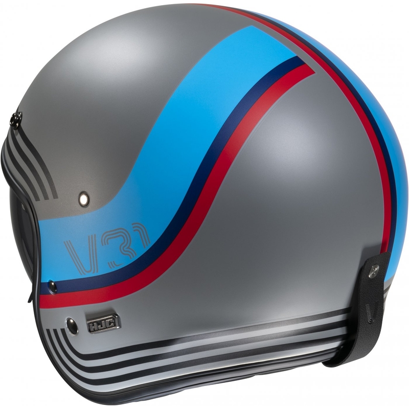 Casco de moto abierto HJC V31 Byron MC21SF rojo-azul-negro-gris