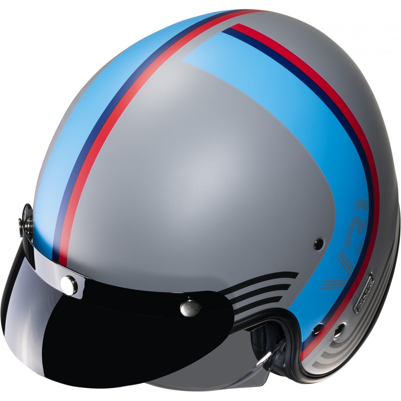 Casco de moto abierto HJC V31 Byron MC21SF rojo-azul-negro-gris