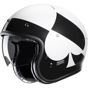 Casco de moto abierto HJC V31 Kuz MC5 blanco y negro liquidación