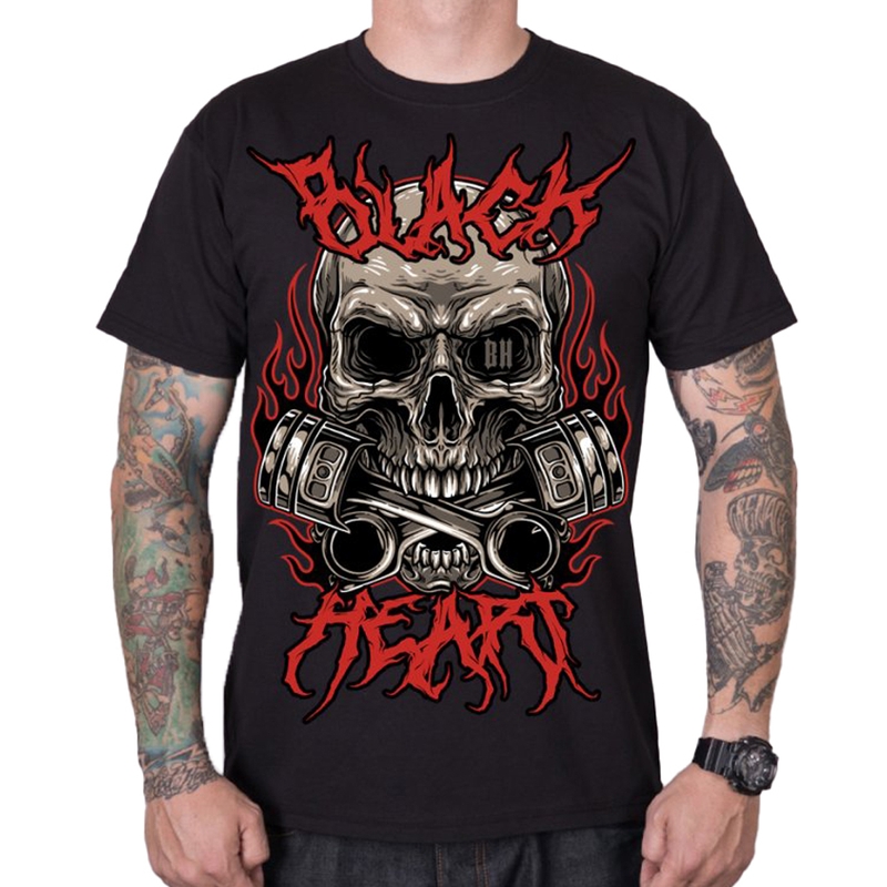 Camiseta hombre Black Heart Metal Head
