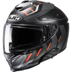 Casco integral de moto HJC i71 Simo MC6HSF negro-gris-naranja