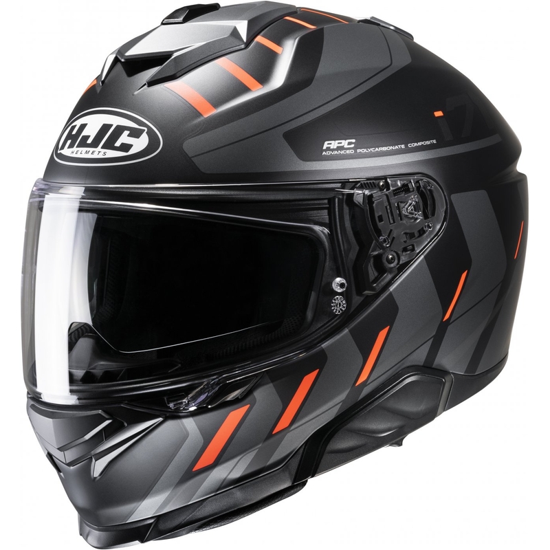 Casco integral de moto HJC i71 Simo MC6HSF negro-gris-naranja