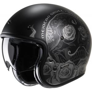 Casco de moto abierto HJC V31 Desto MC5SF plata-negro