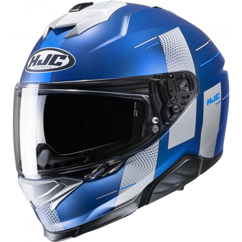 Casco integral de moto HJC i71 Peka MC2SF blanco-azul liquidación