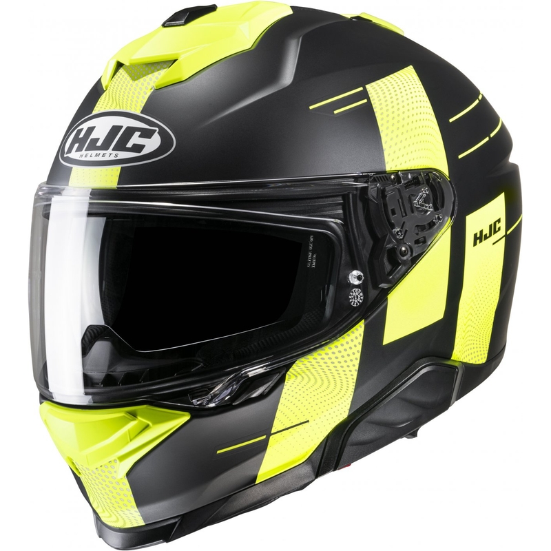 Casco integral de moto HJC i71 Peka MC3HSF negro-amarillo fluo liquidación