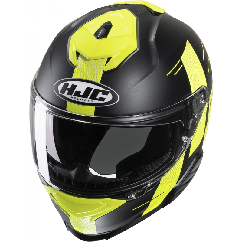 Casco integral de moto HJC i71 Peka MC3HSF negro-amarillo fluo liquidación