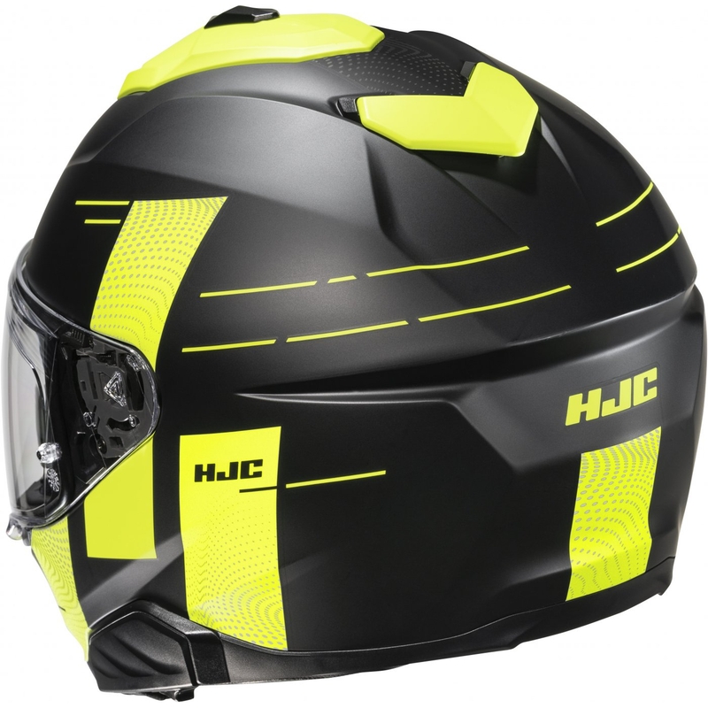 Casco integral de moto HJC i71 Peka MC3HSF negro-amarillo fluo liquidación